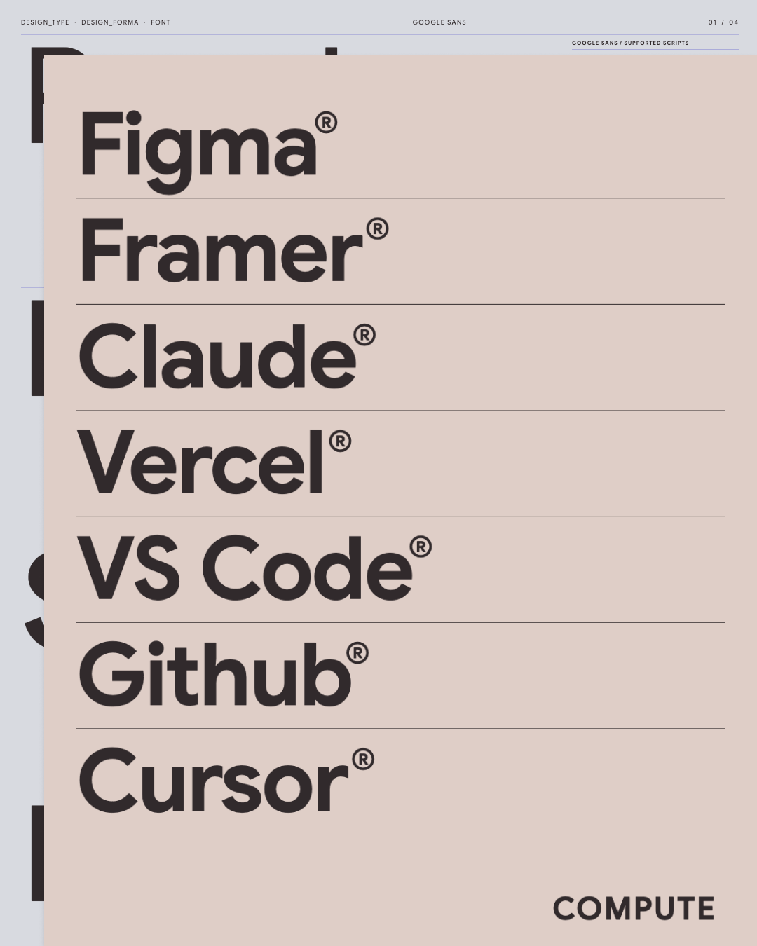 Google Sans combo poster